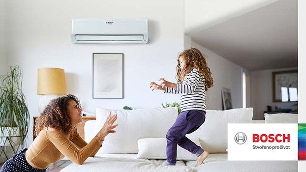 Vytápění a chlazení tepelným čerpadlem Bosch, které zajistí i čistý a vhodně vlhký vzduch